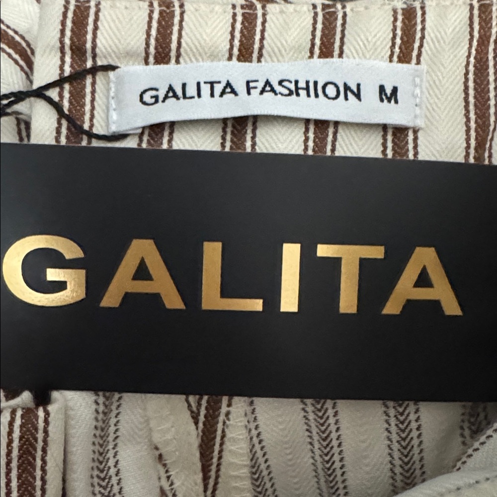 GALITA 🔥 2 Pc Flattering Stripes Stunning Tie Back Pant Suit  Boutique Size Med - Picture 5 of 12
